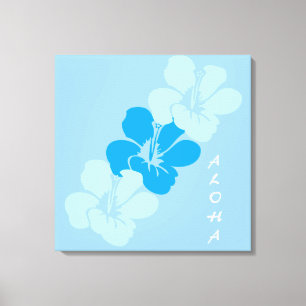 Hawaiian Hibiscus Flowers Aloha Canvas Afdruk