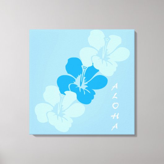 Hawaiian Hibiscus Flowers Aloha Canvas Afdruk (Voorkant)