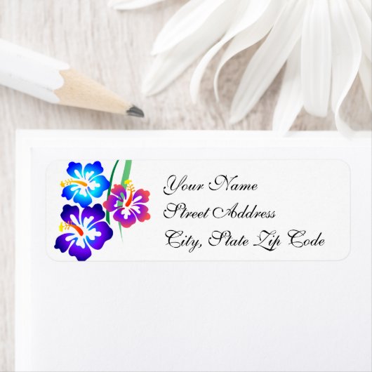 Hawaiian Hibiscus Flowers Aloha Etiket (Insitu)