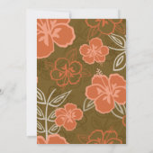 Hawaiian Hibiscus Flowers Birthday Uitnodiging (Achterkant)