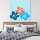 Hawaiian Hibiscus Flowers Canvas Afdruk (Insitu (Slaapkamer))