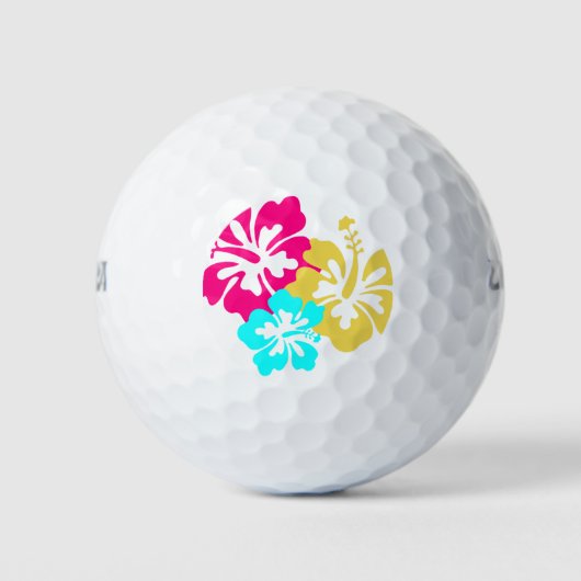 Hawaiian Hibiscus Flowers Golfballen (Voorkant)