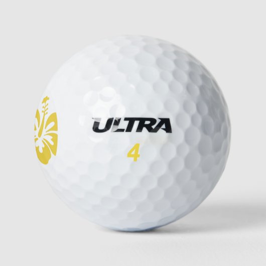 Hawaiian Hibiscus Flowers Golfballen (Logo)