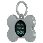 Hawaiian Hibiscus Flowers Huisdieren Naamplaatje (Voorkant Rechts)