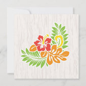 Hawaiian Hibiscus Flowers Invitation Kaart (Achterkant)