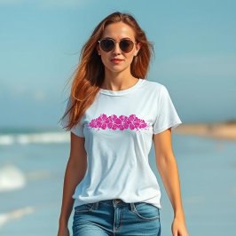 Hawaiian Hibiscus Flowers Pink T-shirt