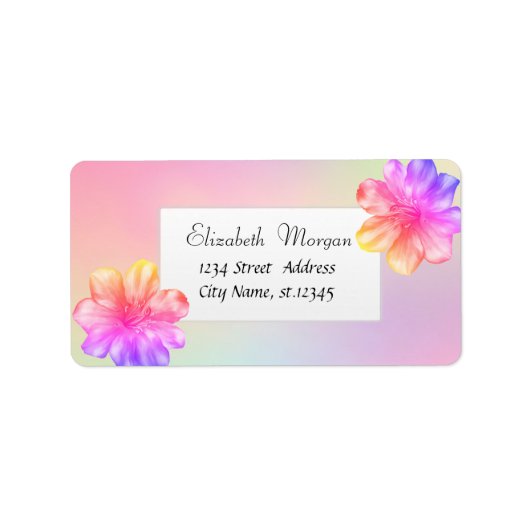 Hawaiian Hibiscus Holographic Etiket (Voorkant)