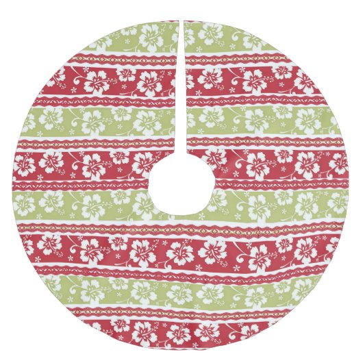 Hawaiian Hibiscus kerstboomrok Kerstboom Rok (Voorkant)