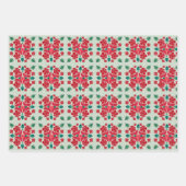 Hawaiian Hibiscus Kerstquilt Pattern Inpakpapier Vel (Voorkant)