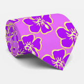 Hawaiian Hibiscus Luau Tropische bloemen Stropdas (Opgerold)