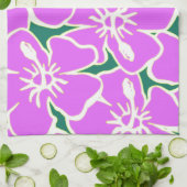 Hawaiian Hibiscus Luau Tropische bloemen Theedoek (Gevouwen)