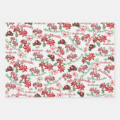Hawaiian Hibiscus Mele Kalikimaka cadeauverpakking Inpakpapier Vel (Voorkant)