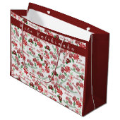 Hawaiian Hibiscus Mele Kalikimaka geschenkzak Groot Cadeauzakje (Voorkant Gekanteld)