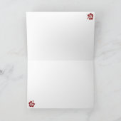 Hawaiian Hibiscus Mele Kalikimaka Holiday Kaart (Binnen)