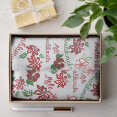 Hawaiian Hibiscus Mele Kalikimaka Weefselpapier Tissuepapier (Geschenk)