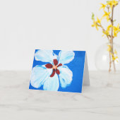 Hawaiian Hibiscus op Blue Note Kaart (Gele Bloem)