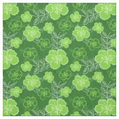 Hawaiian Hibiscus Pattern Green Stof (Swatch)