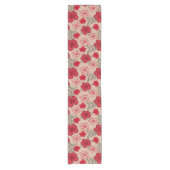 Hawaiian Hibiscus Pattern Red Korte Tafelloper (Voorkant)