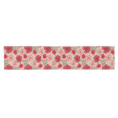 Hawaiian Hibiscus Pattern Red Korte Tafelloper (Horizontaal)