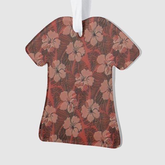  Hawaiian Hibiscus red Ornament (voorkant)