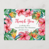 Hawaiian Hibiscus Tropical Bridal Dank u Briefkaart (Voorkant)