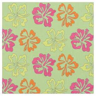 Hawaiian Hibiscus Tropical Flowers Floral print Stof