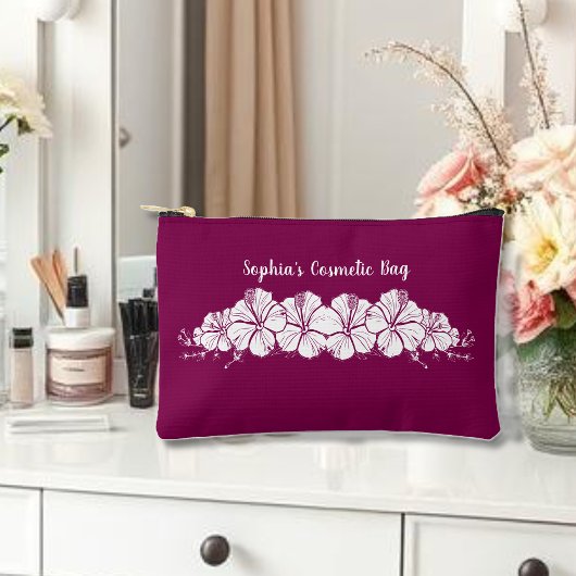 Hawaiian Hibiscus Tropical Flowers Wijnkleur Etui