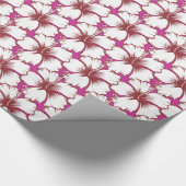 Hawaiian Hibiscus Tropical Islands Luau Theme Cadeaupapier (Hoek)