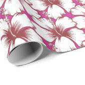 Hawaiian Hibiscus Tropical Islands Luau Theme Cadeaupapier (Rol Hoek)