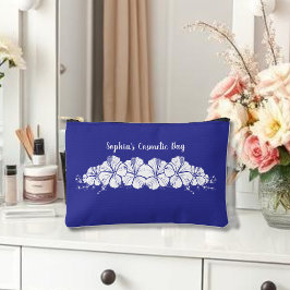 Hawaiian Hibiscus tropische bloemen blauw Etui