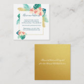 Hawaiian Hibiscus Wedding Accommodatie Kaarten (Voorkant / Achterkant)