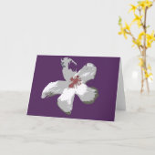 Hawaiian Hibiscus Wenskaart Kaart (Gele Bloem)