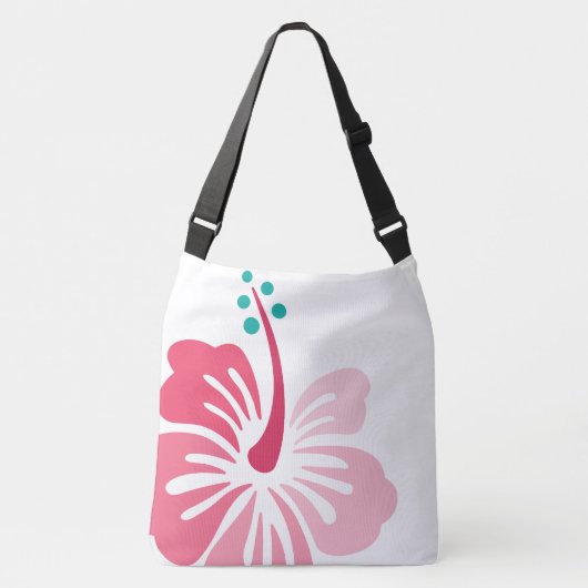 Hawaiian Hibiscus Women's Large Crossbody Totebag Crossbody Tas (Voorkant)