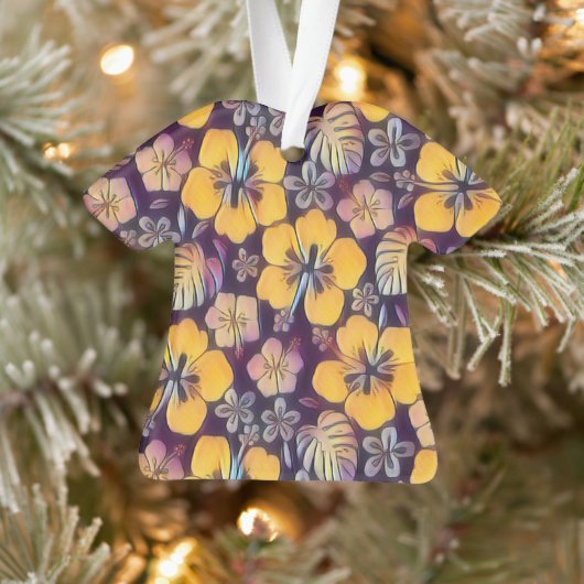 Hawaiian Hibiscus yellow Ornament (Boom)