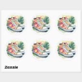 Hawaiian High-Top Sneakers Sticker (Vel)