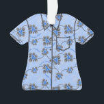 Hawaiian Holly Hanukkah Blue Floral Aloha Shirt Ornament<br><div class="desc">Hau'oli Hanukaha is Hawai'ian voor Happy Hanukkah! Deze illustratie laat een tropische interpretatie zien van heilig in Hanukkah-kleuren en subtiele gradiënten. De letters zijn vol met sneeuw voor een extra verrassing. Dit ontwerp is beschikbaar op een verscheidenheid van producten voor thuis en kleding voor het hele gezin.</div>