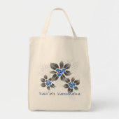 Hawaiian Holly Hanukkah Blue Floral Tote Bag (Voorkant)