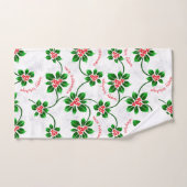 Hawaiian Holly Mele Kalikimaka Kerstrood Handdoek (Handdoek)
