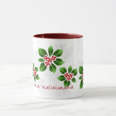 Hawaiian Holly Mele Kalikimaka Kerstrood Mok (Midden)