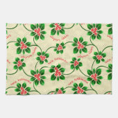 Hawaiian Holly Mele Kalikimaka Kerstrood Theedoek (Horizontaal)