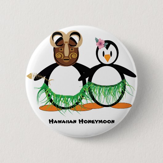 Hawaiian Honeymoon Ronde Button 5,7 Cm (Voorkant)