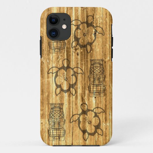 Hawaiian Honu en Tiki Mask Case-Mate iPhone Case (Achterkant)