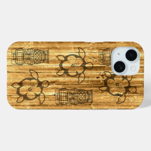 Hawaiian Honu en Tiki masker Case-Mate iPhone Case (Achterkant (horizontaal))