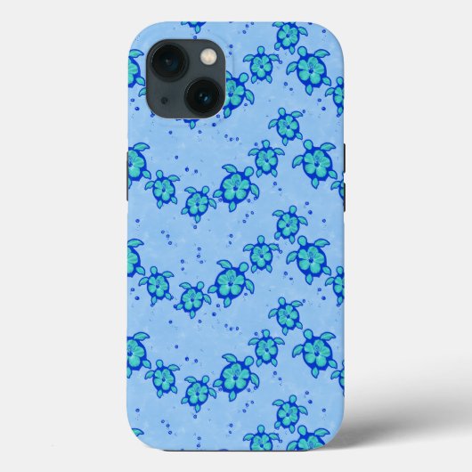 Hawaiian Honu Hibiscus Sea Turtles Case-Mate iPhone Case (Achterkant)