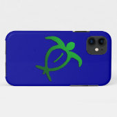 Hawaiian Honu Petroglyph op Blue - iPhone 5 Hoesje (Achterkant (horizontaal))