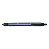 Hawaiian Honu Petroglyph op Blue Zwarte Inkt Pen (Achterkant)