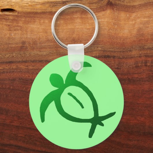 Hawaiian Honu Petroglyph - Sleutelhanger (Voorkant)