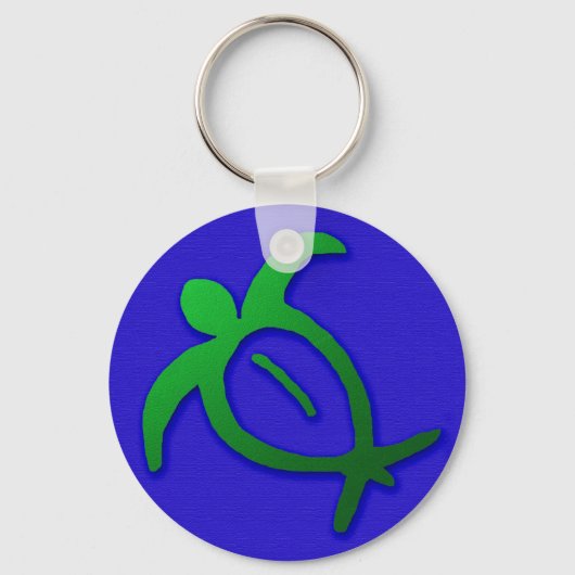 Hawaiian Honu Petroglyph Sleutelhanger (Voorkant)