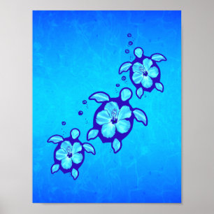 Hawaiian Honu Poster