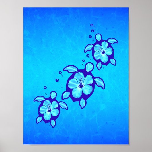 Hawaiian Honu Poster (Voorkant)